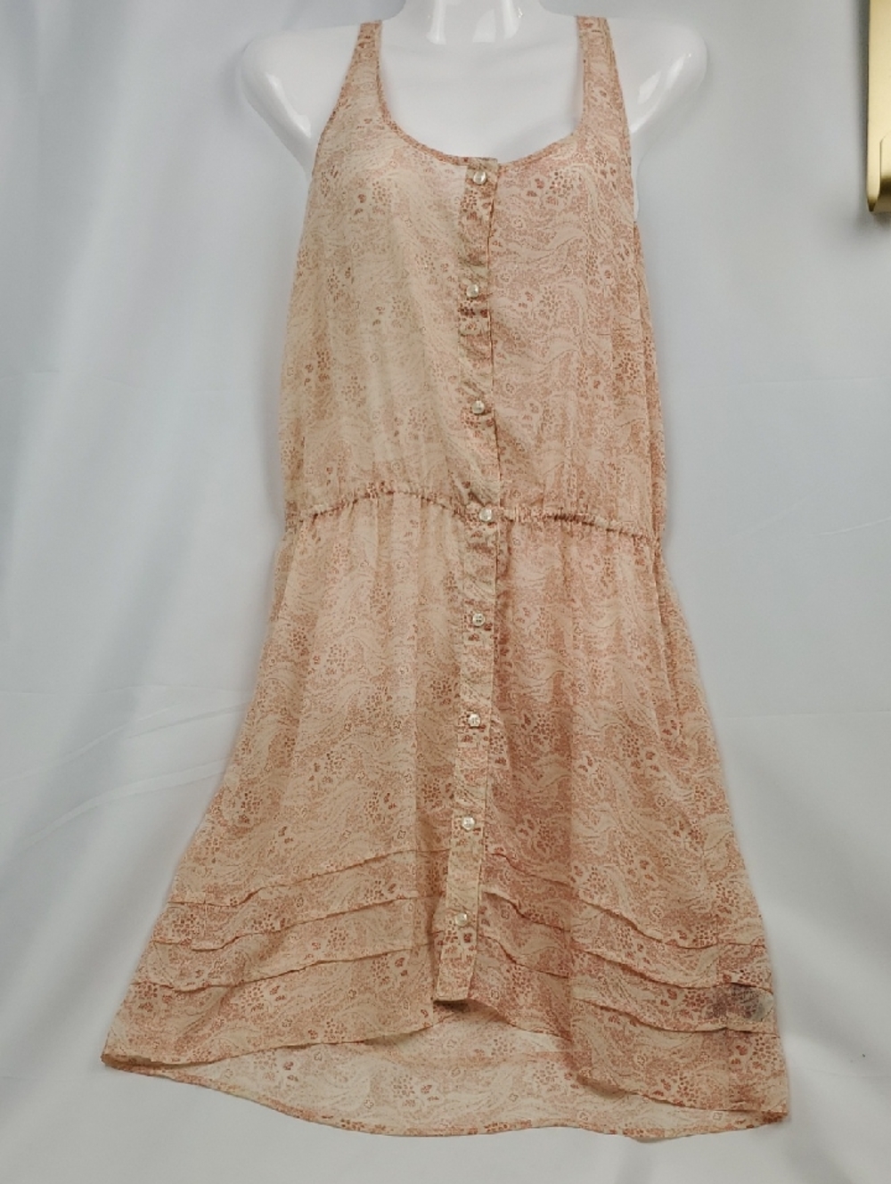 Patterson J. Kincaid Sleeveless Button-Front Mini Dress in Blush Pink